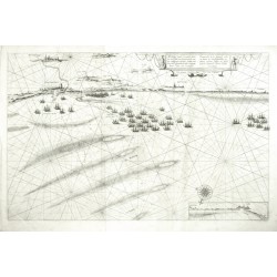 Northeastern coast of France - Afbeeldinge ... van Duynkercken - copperplate map, Blaeu, 1634