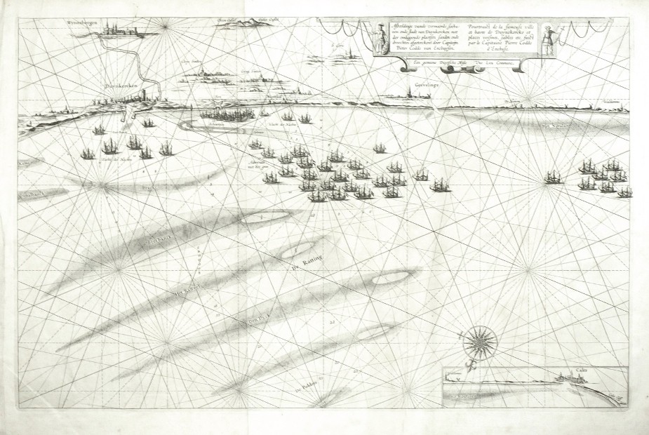 Nordostküste Frankreichs - Afbeeldinge ... van Duynkercken - Kupferstich Karte, Blaeu, 1634