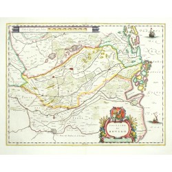 Polesino di Rovigo, Veneto, mědirytina, mapa, Blaeu, 1640