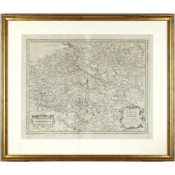 Čechy - Konigreich Boheim, mědirytina, Sanson, 1654. mapa Čech