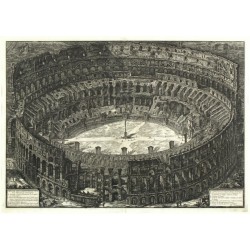 Piranesi - Řím, Koloseum, Veduta dell' Anfiteatro Flavio detto il Colosseo, lept, 1776