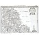 Eboracum, Lincolnia, Derbia - Antique map