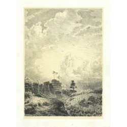 Max Švabinský - Turnovská krajina, litografie, 1945