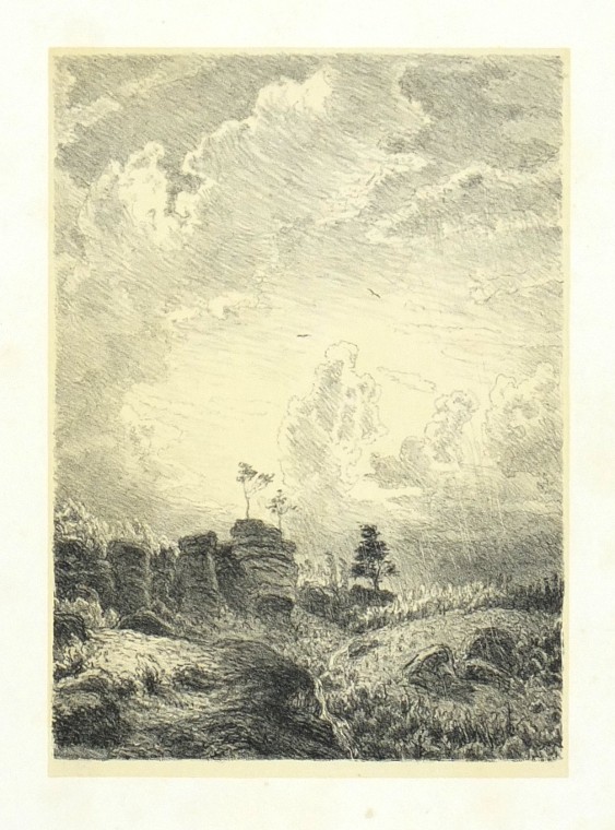 Max Švabinský - Turnovská krajina, litografie, 1945