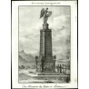 Chlumec - Přestanov - Ruský památník bitvy roku 1813, Napoleonské války, litografie, 1836