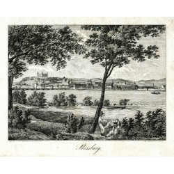 Bratislava - Pressburg, kamenorytina, Langhans, Medau, 1845