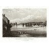 Praha - Most císaře Františka I. - Řetězový most, ocelorytina, G. Haase Söhne, 1840