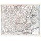 Warwicum Northampton, Huntington Cantabr etc. - Antique map