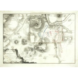 Lovosice, Bitva u Lovosic, 1756, Sedmiletá válka - Combat de Lowositz, mědirytina, 1770