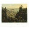 Jezeří - Schloss Eisenberg. Hrad Eisenberk, litografie, August Haun, 1860