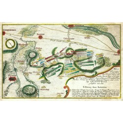 Bitva u Kolína - Plan der Bataille ... 1757 ... bey Chotzemitz, mědirytina,