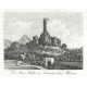 Skalka, Vlastislav, Lovosice - Die Ruine Skalka, kamenorytina, Medau, 1825