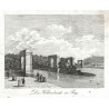 Praha - Most císaře Františka I. - Řetězový most - Die Kettenbrücke zu Prag, kamenorytina, Medau, 1825