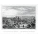 Teplice - Totalansicht von Teplitz, ocelorytina, Würbs, Poppel, 1840 - Staré mapy na prodej