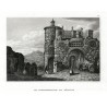 Teplice, Škvárovník - Die Schlackenburg bei Töplitz, ocelorytina, Meyer, 1840