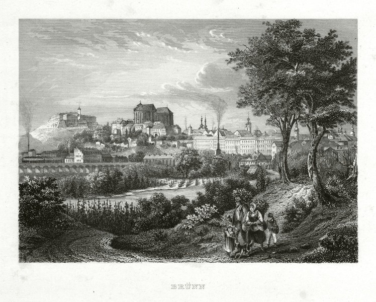 Brno - Brünn, ocelorytina, 1840