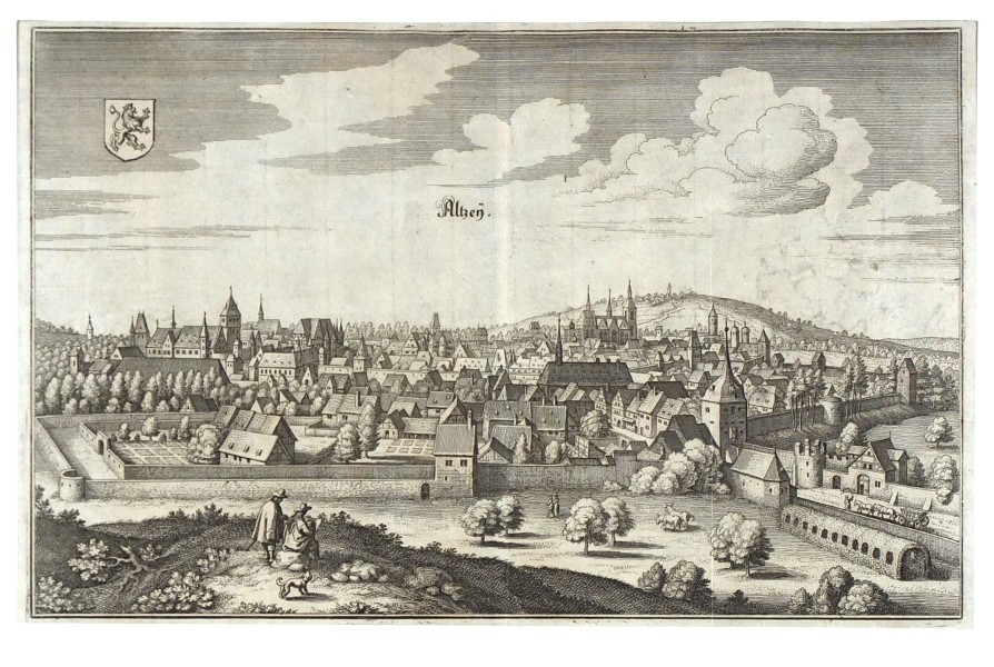 Alzey - Altzey, mědirytina, Merian, 1645