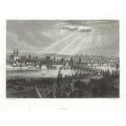 Praha - Prag, ocelorytina, 1840