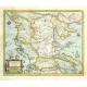 Řecko, Albánie - Macedonia Epirus et Achaia, mapa, mědirytina, Mercator, Hondius, 1636