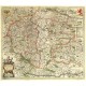 Čechy - mapa Čech, mědirytina, Janssonius, 1638, Bohemia