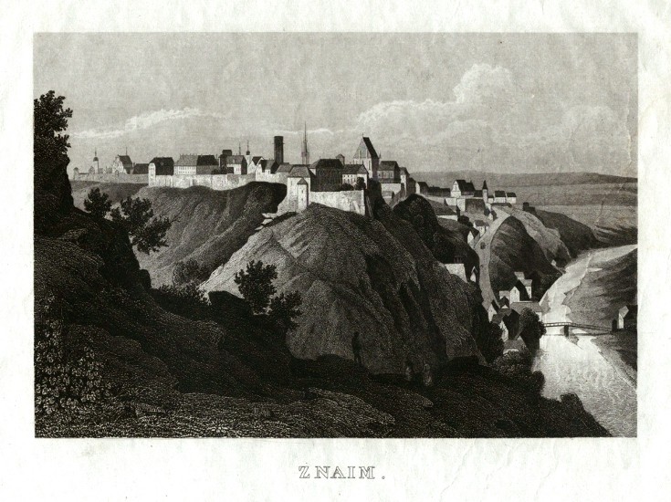 Znojmo - Znaim, ocelorytina,1840