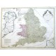 Das Königreich England - Antique map