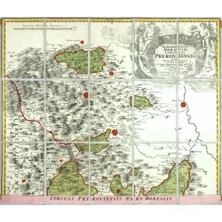 Přerovsko - Marchionatus Moraviae Circulus Preroviensis, mědirytina, mapa, Mueller, Homann, 1720