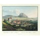 Bílina - Stadt Bilin bei Teplitz in Böhmen, obrysový lept, Hammer, 1835