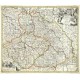 Čechy, Morava, Slezsko - Regnum Bohemiae eique Annexae Provinciae, mědirytina, mapa, Visscher, 1680