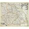 Čechy, Morava, Slezsko - Regnum Bohemiae eique Annexae Provinciae, mědirytina, mapa, Visscher, 1680