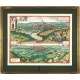 Čáslav, Chomutov - Czaslavium vulgo Czasla - Commoda vulgo Comethau, mědirytina, Braun, Hogenberg, 1618