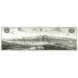 Praha - Merian, Škréta, mědirytina, 1650 - Praga. Prag