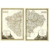 Čechy - La Parte Occidentale ... Orientale del Regno di Boemia, mědirytina, mapa, Cassini, 1796