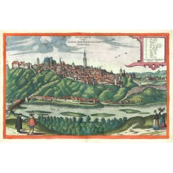 Znojmo - Znaymum vulgo Znaym, mědirytina, Braun, Hogenberg, 1617