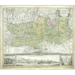 Kärnten, Klagenfurt - Nova et accurata Carinthiae Ducatus Tabula - Die Stadt Clagenfurt, Kupferstich Karte, Homann, 1720