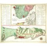 Castellum Gibraltar in Andalusia, copperplate map, 1750