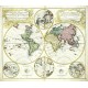 Svět - Planiglobii Terrestris Mappa Universalis, mědirytina, mapa, Homann, 1746
