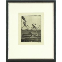 Melly Bachrich - exlibris, Ex Musica Dr. Joseph Herzka, lept, 1925