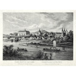 Zámek Roudnice nad Labem, ocelorytina, Kandler, Rybička, 1865