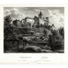 Hrádek Křivoklát. Druhý obraz, ocelorytina, Mikovec, 1860