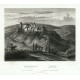 Hrádek Křivoklát. První obraz, ocelorytina, Mikovec, 1860