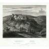 Hrádek Křivoklát. První obraz, ocelorytina, Mikovec, 1860