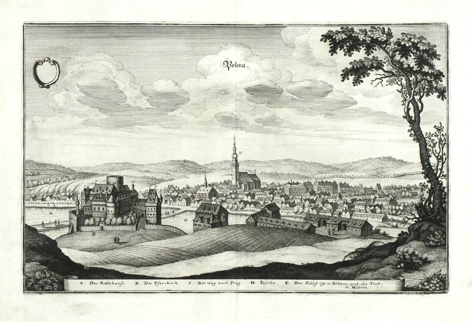 Polná - Polna, mědirytina, Merian, 1650