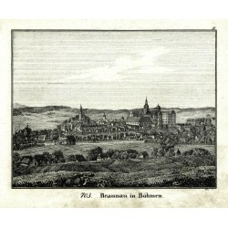 Broumov - Braunau in Böhmen, litografie, Neue Bildergallerie, 1834