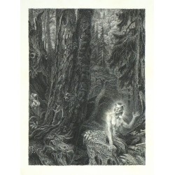 Max Švabinský - Satyr zpívá hymnus na les, litografie, 1944