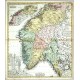Norwegen - Regni Norvegiae Accurata Tabula, Kupferstich Karte, Homann, 1720