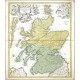 Scotland - Magnae Britanniae Pars Septentrionalis qua Regnum Scotiae, copperplate map, Homann, 1720