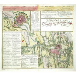 Praha - Cheb, Kriegs - Expeditions - Carte, mědirytina, Homannovi dědicové, 1743