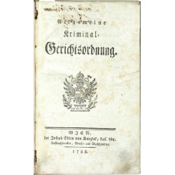 Kriminální řád Josefa II. - Allgemeine Kriminal-Gerichtsordnung, 1788