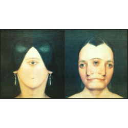 Jiří Kolář - Dvojportrér Boženy Němcové, koláž, 1995